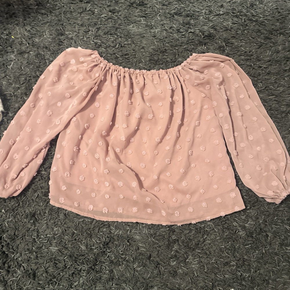 Elegant Pink Off-Shoulder Blouse